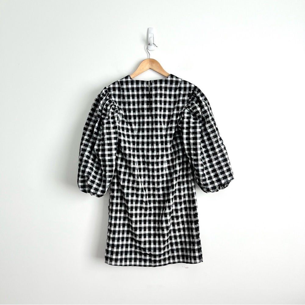 J. Crew Puff-Sleeve Mini Dress in Textured Plaid - Picture 10 of 10